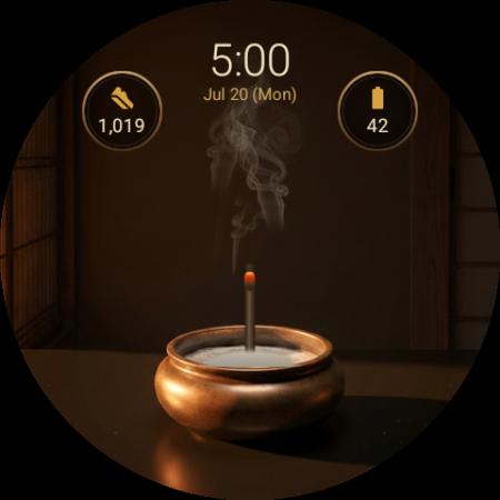 Koh-Dokei · Incense Clock watch face