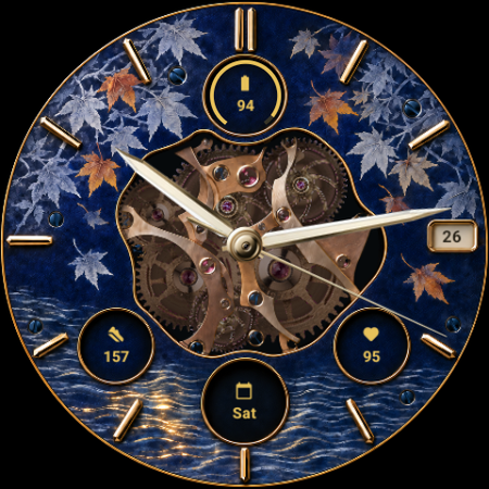 Ruri Karakuri · Lapis Skeleton watch face